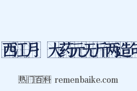 西江月·大药元无斤两造句是什么意思的图片